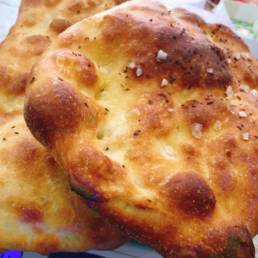 Focaccia frisch gebacken